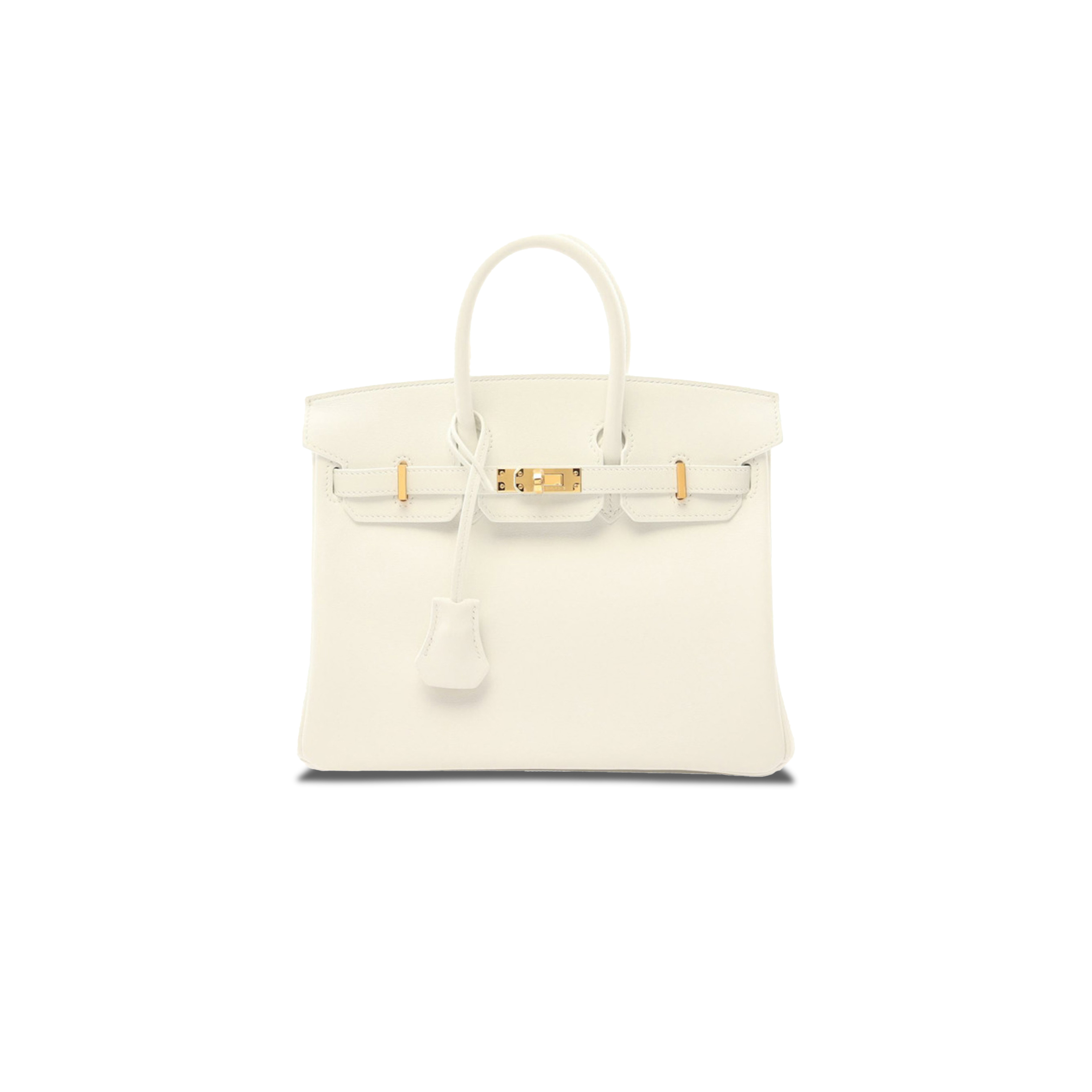 H**mes master birkin 25 togo leather milkshake white with agate blue lining and gold buckle handbag 2104102324847 (25*20*13cm)